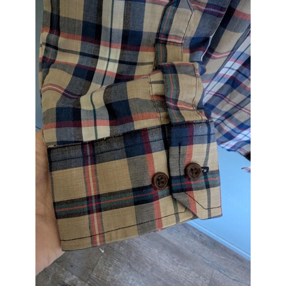 Vintage Blue Plaid Long Sleeve Button Up Shirt Size L by Arrow Sport - Picture 3 of 9